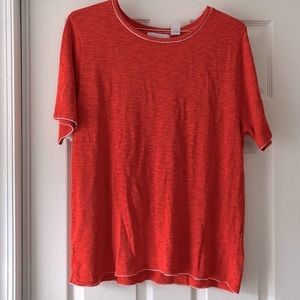 Alfred Dunner Short Sleeve Flower Embossed Sweater
